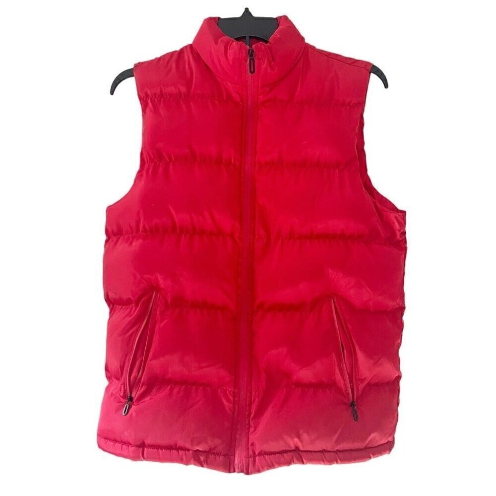 TUVEKE Men's Sz Medium Red Full Zip Puffer Vest
